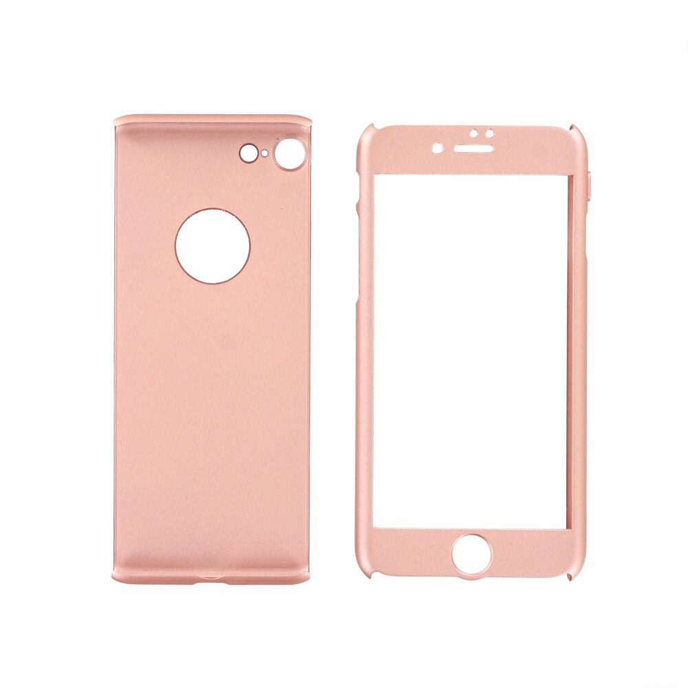360° pouzdro pro iPhone 7 v barvě růžového zlata