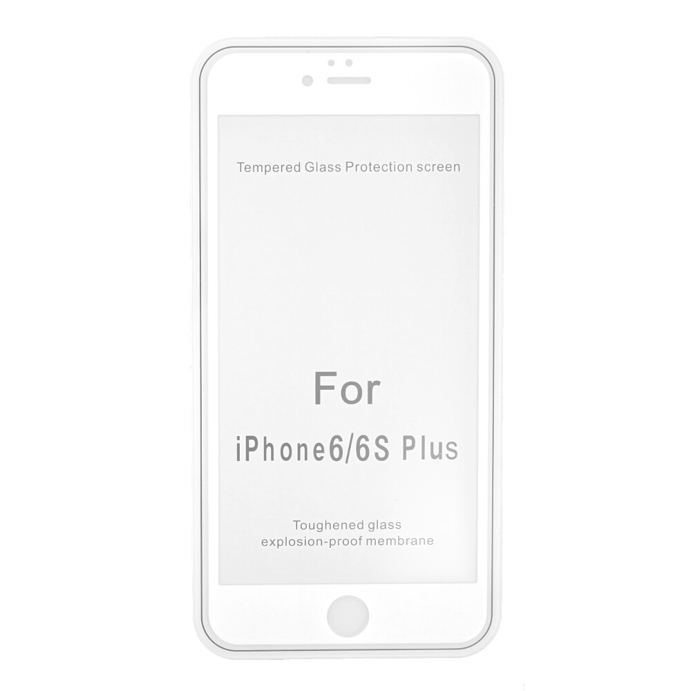 3D ochranná fólie Binom pro iPhone 6 Plus a 6s Plus, bílá