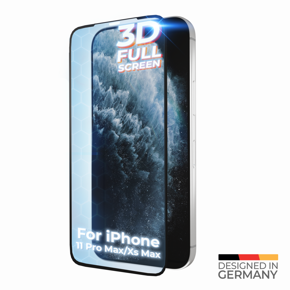 3D tvrzené sklo prio pro iPhone 11 Pro Max/XS Max, černé