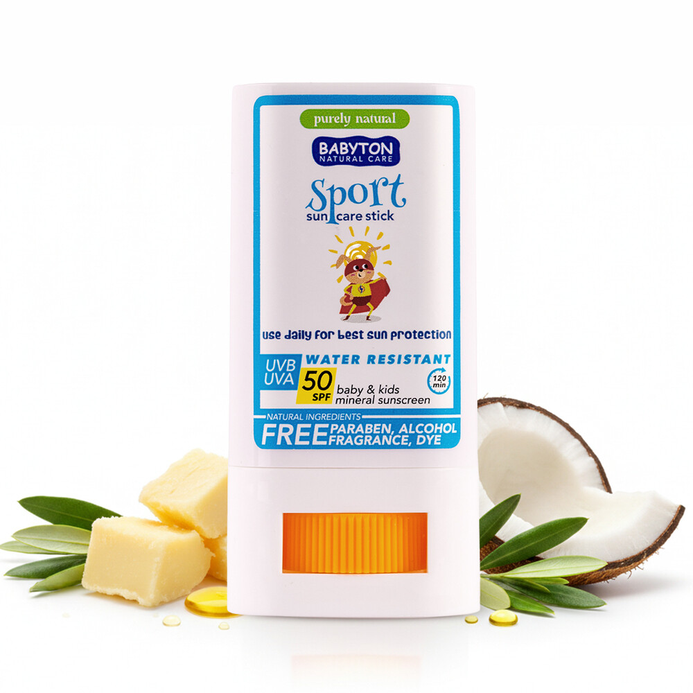 Babyton Dětský opalovací tyčinka SPF 50 | Minerální a voděodolná, 20 g