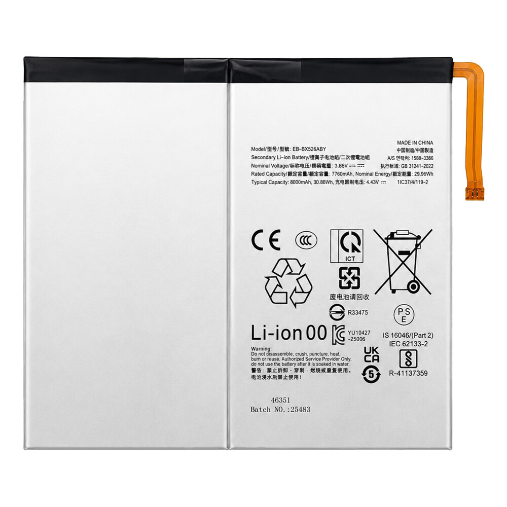 Baterie EB-BX526ABE pro modely SM-X520/X526/X400/X406 Samsung Galaxy Tab S10 FE/S10 Lite