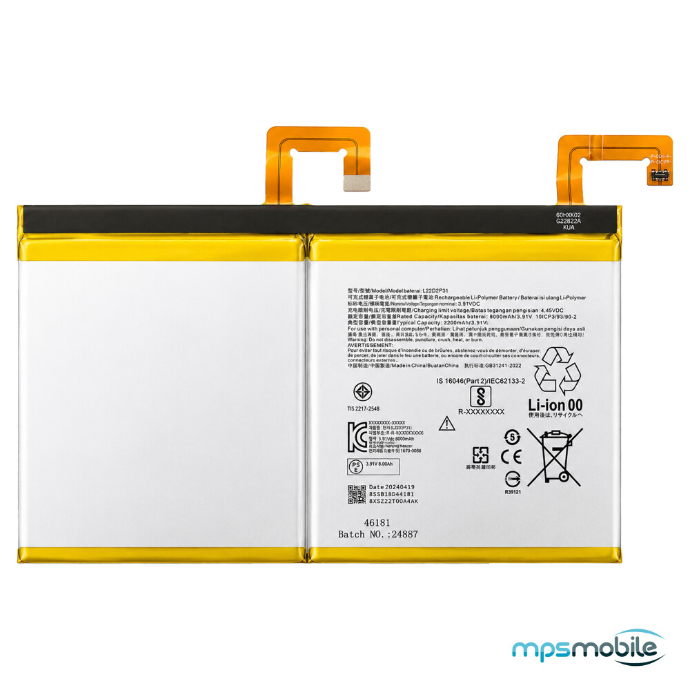 Baterie L22D2P31 pro Lenovo Tab P11 Pro (2. generace) 2022 (TB-132FU)