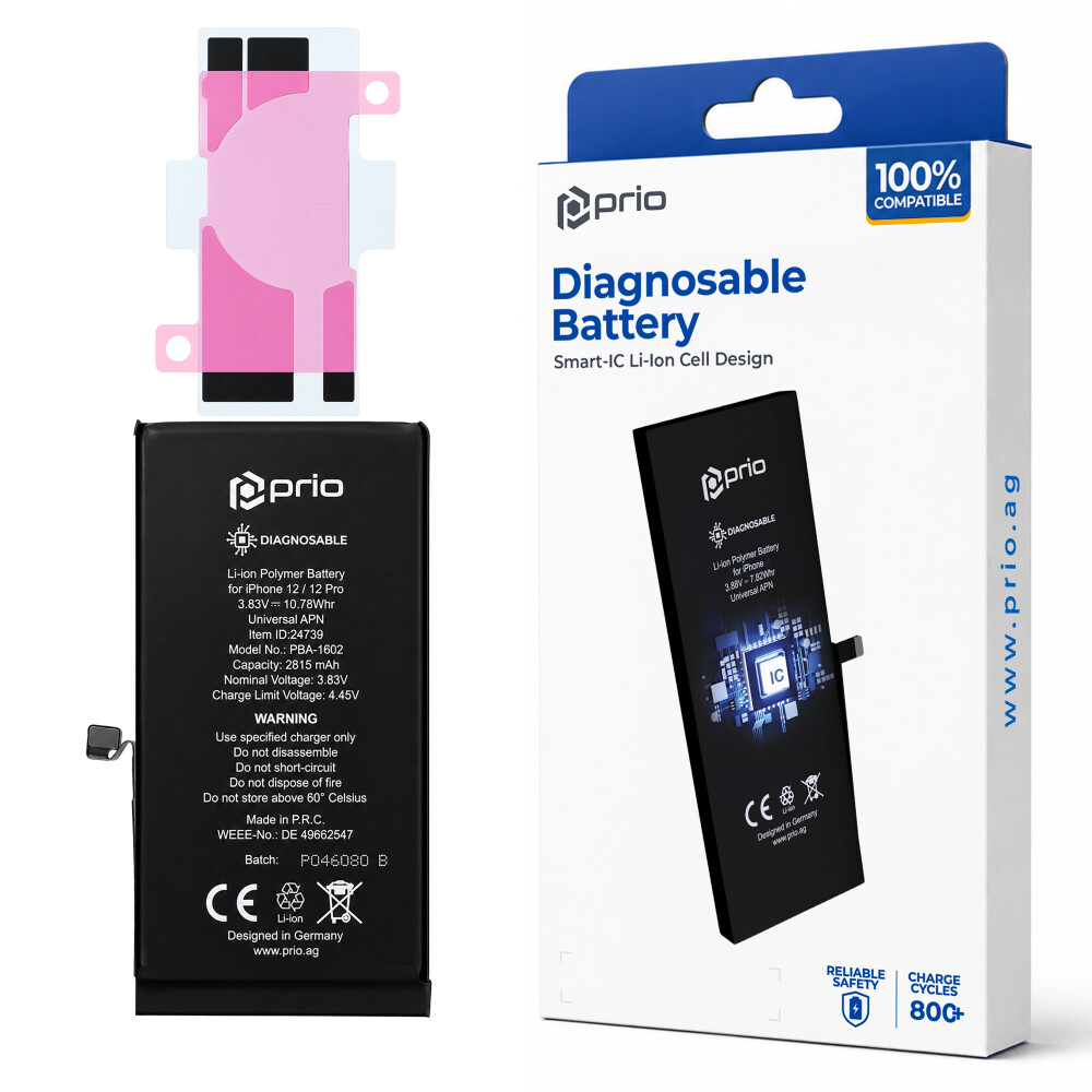 Baterie prio s funkcí diagnostiky pro iPhone 12/12 Pro