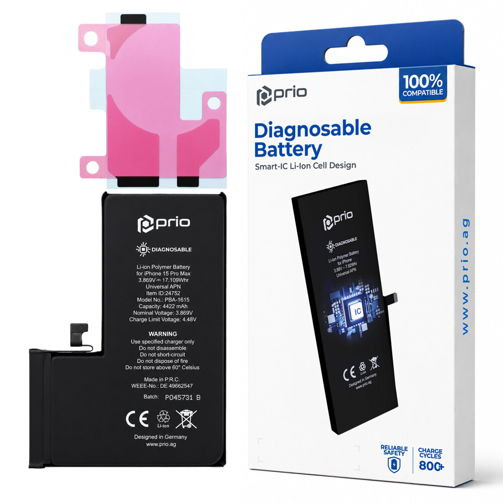 Baterie prio s možností diagnostiky pro iPhone 15 Pro Max