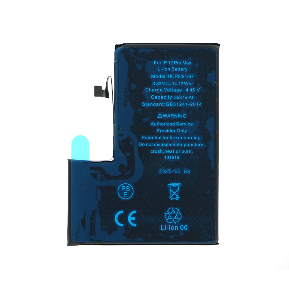 Baterie s diagnostickou funkcí pro iPhone 12 Pro Max – 3687 mAh | Kompatibilní s aplikací Repair Assistant