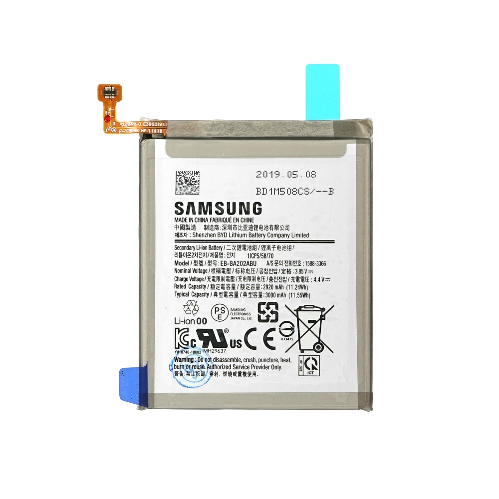 Baterie Samsung EB-BA202ABU 3000 mAh pro model SM-A202F Galaxy A20e GH82-20188A