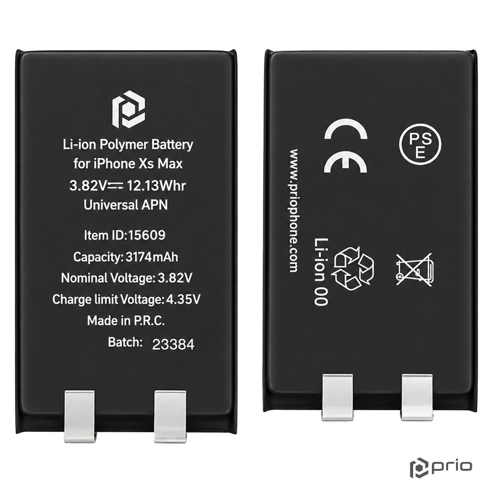 Bateriové články Prio pro iPhone XS Max (bez ohebného kabelu) – hromadná dodávka