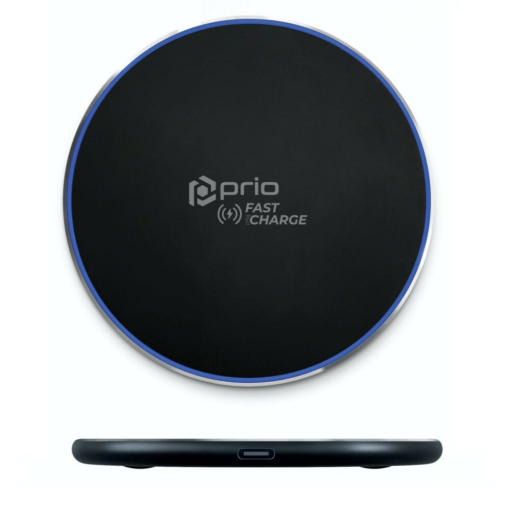 Bezdrátová nabíječka prio Fast Charge 15 W (USB-C), černá