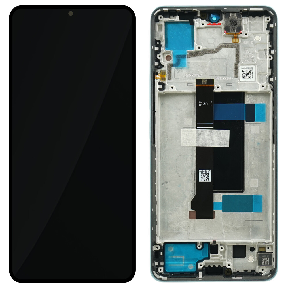 Displej a rámeček Xiaomi pro Redmi Note 13 Pro 5G, modrý, 5600010N1600