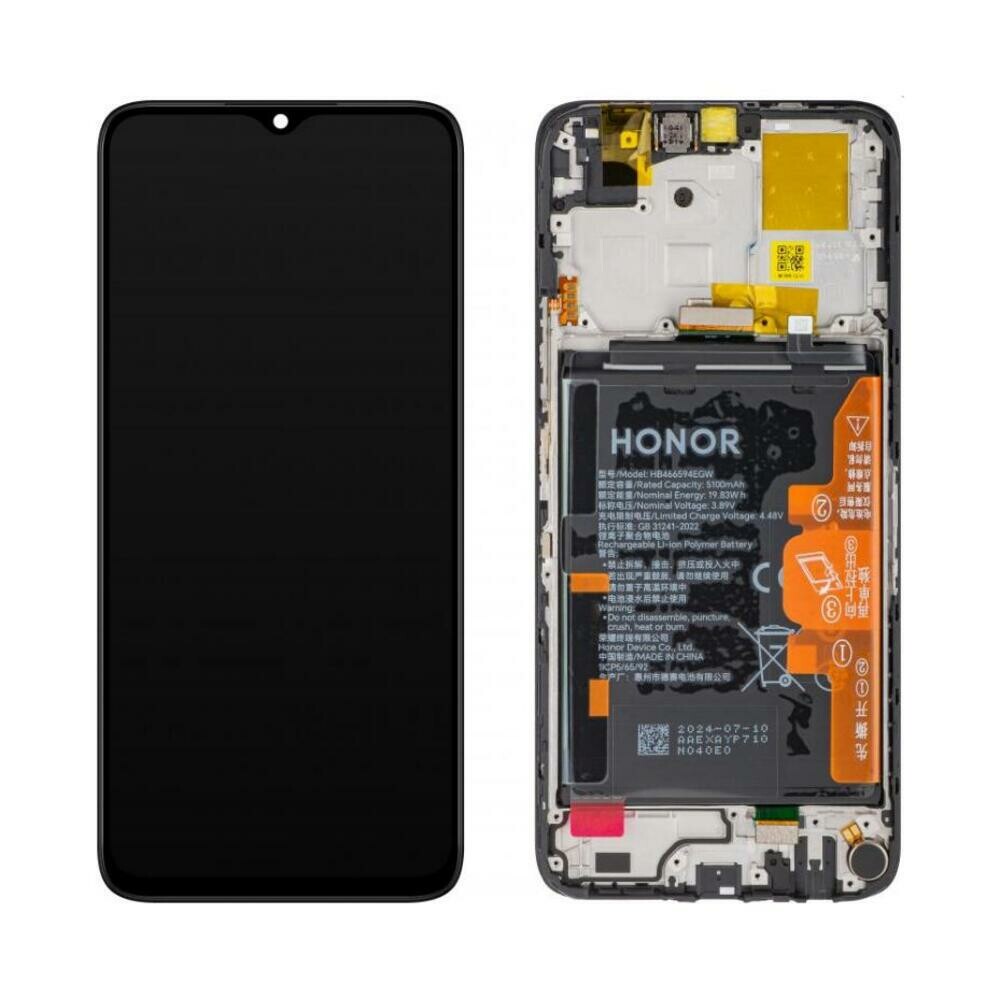 Displej Honor + rámeček + baterie pro Honor X5 Plus/X6a, černý 0235AJLY