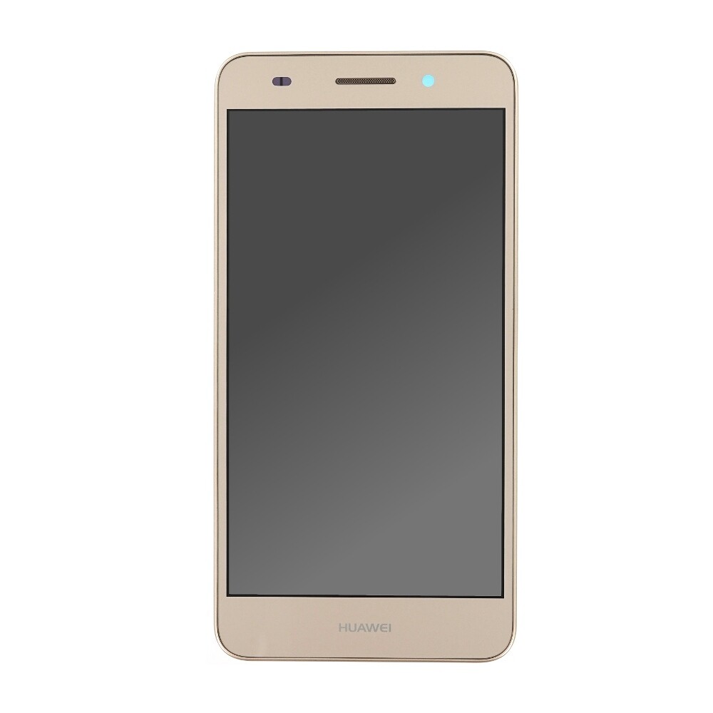 Displej + rámeček + baterie Huawei pro model Y6II Compact, zlatá barva, 02350VUK
