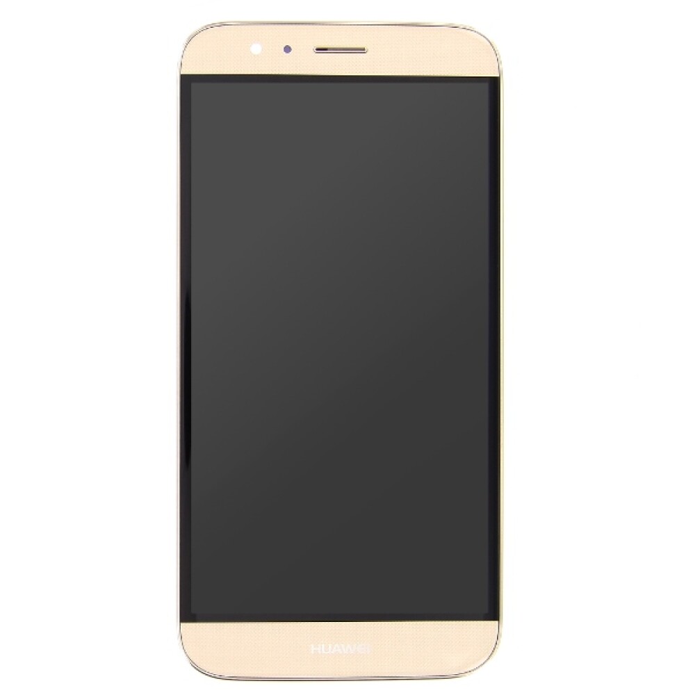 Displej + rámeček pro Huawei Ascend G8, zlatý