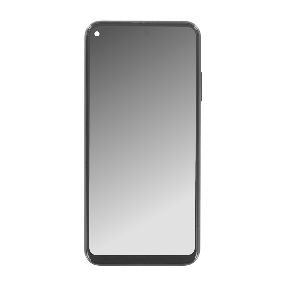 Displej + rámeček pro Huawei P40 Lite E, barva: půlnoční černá