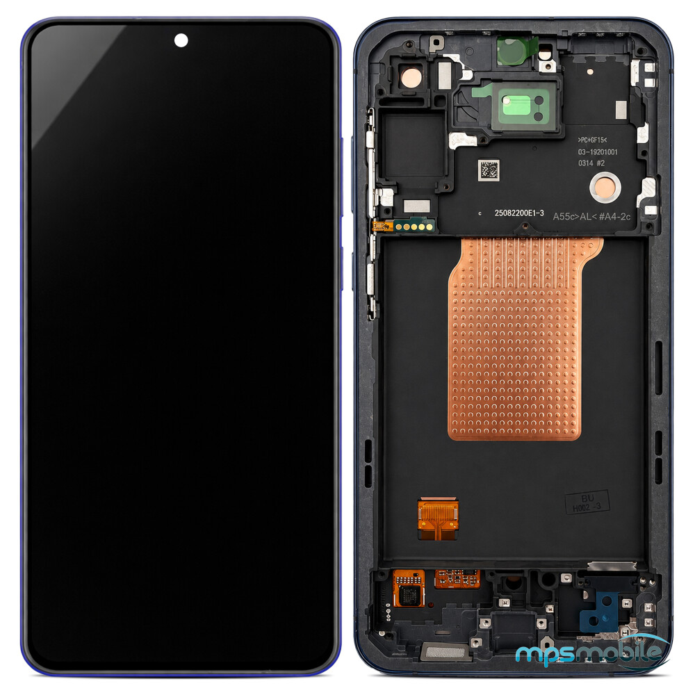 Displej Samsung + rámeček (smontováno) SM-A556 Galaxy A55 černý/námořnická modrá GH82-34305A