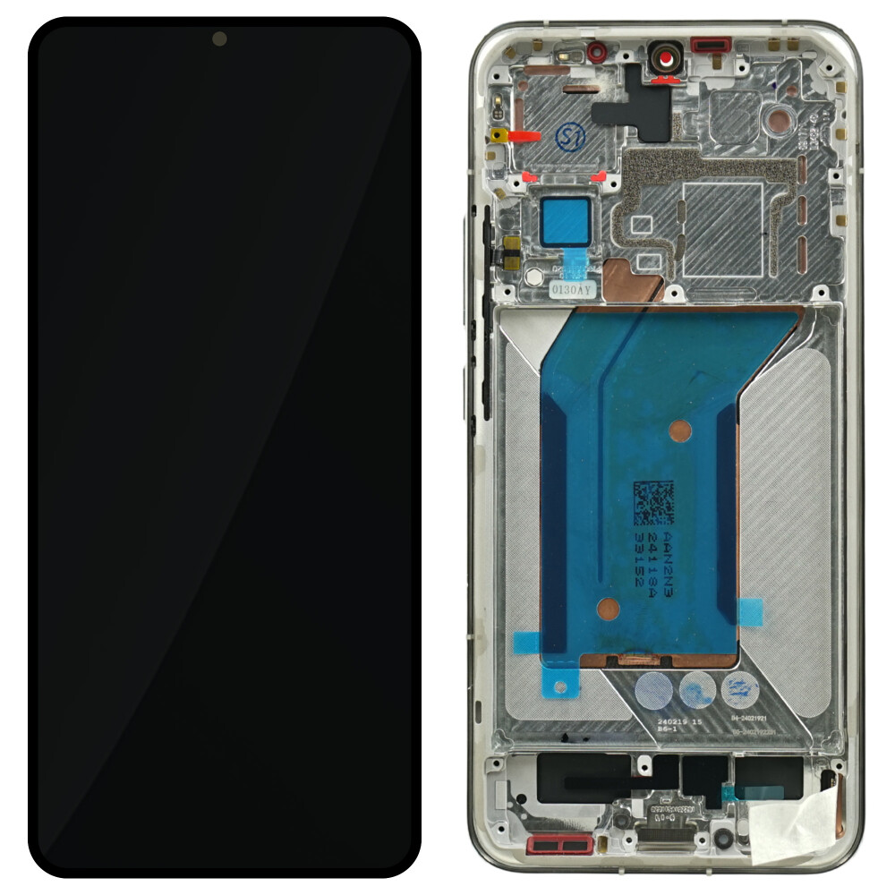 Displej Xiaomi + rámeček pro Xiaomi 14, bílý, 56000500N300
