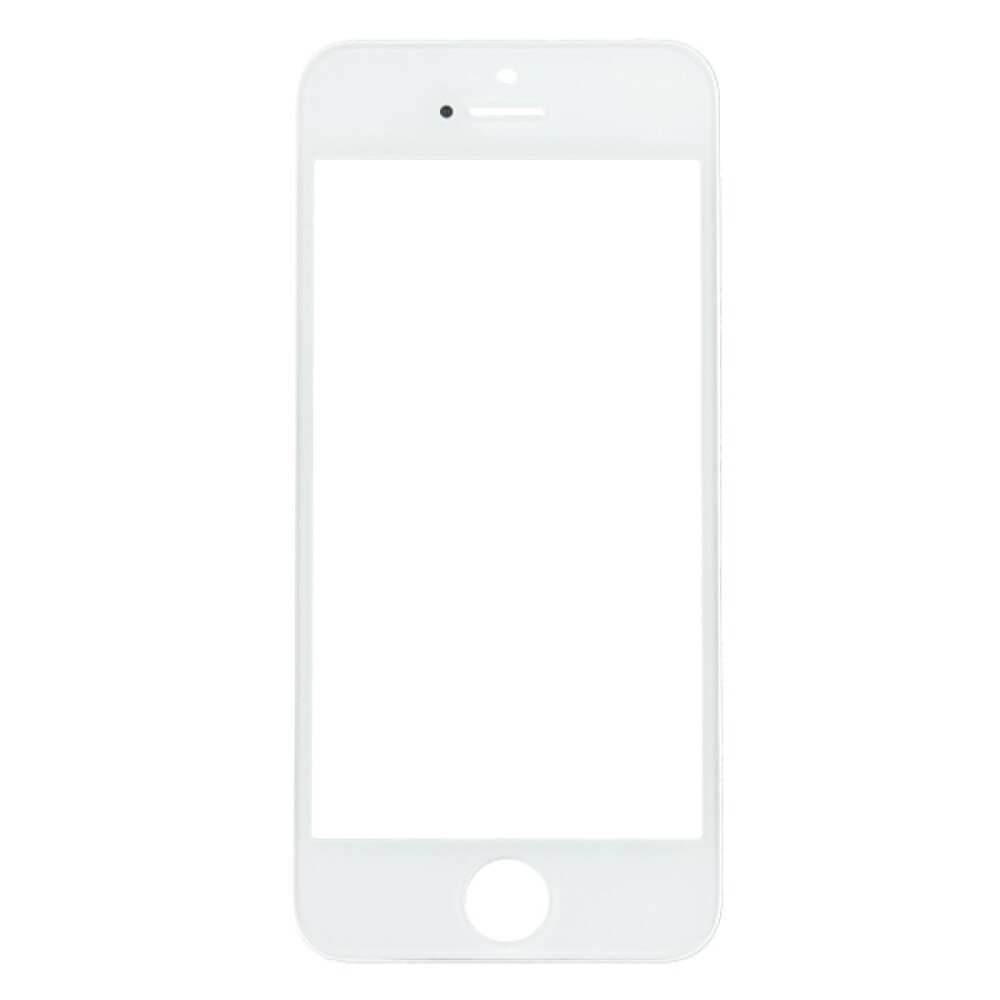 Dotykové sklo s rámečkem a vrstvou OCA pro iPhone 5s, bílé