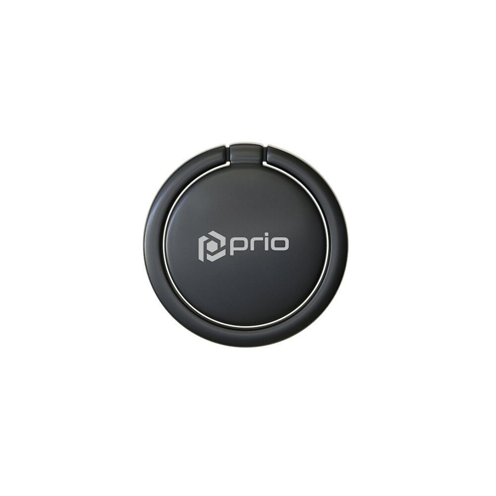 Držák na telefon prio 360° | Kovový stojánek na smartphone s úchytem pro prst a lepidlem 3M, černý
