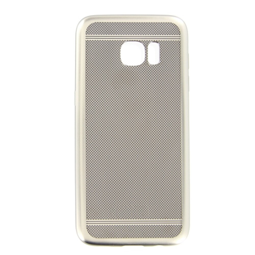 Elegantní silikonové pouzdro pro Samsung Galaxy S7 Edge, stříbrné