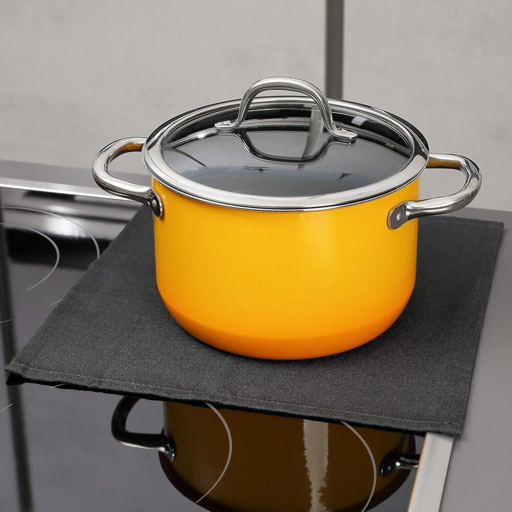 FireMat Black Edition – ohnivzdorná podložka 19 × 19 cm, odolná vůči teplotám až do 300 °C