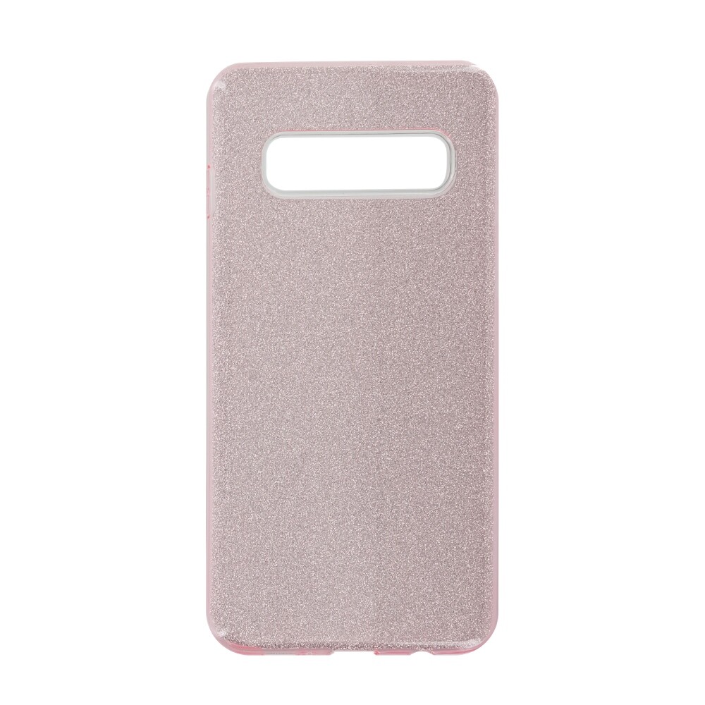 Křemíkové pouzdro s třpytkami pro Samsung Galaxy S10, růžové