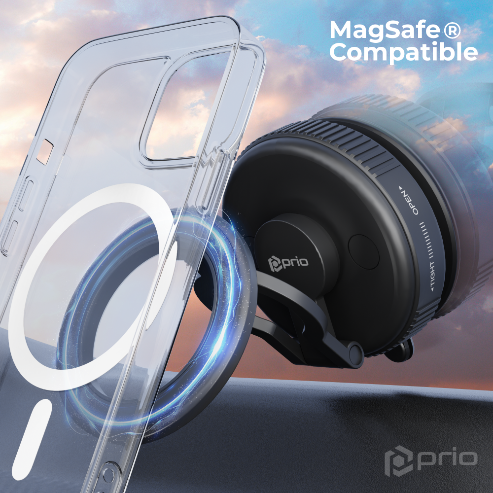 Magnetický držák na mobil do auta „prio“ na čelní sklo a palubní desku