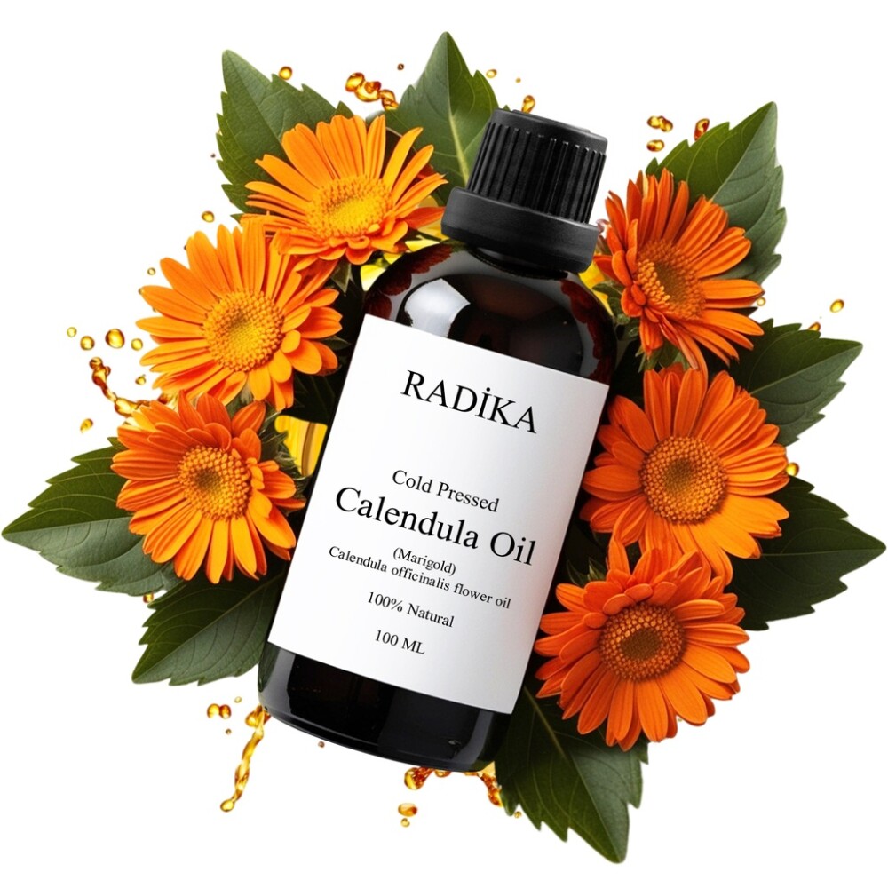 Měsíčkový olej, lisovaný za studena, 100 % čistý, bio, přírodní, 30 ml