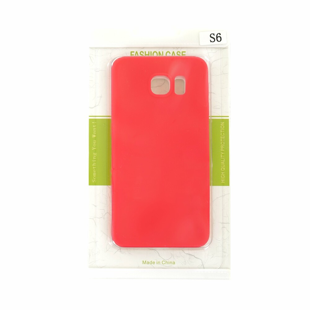 Módní silikonové pouzdro pro Samsung S6 – červené