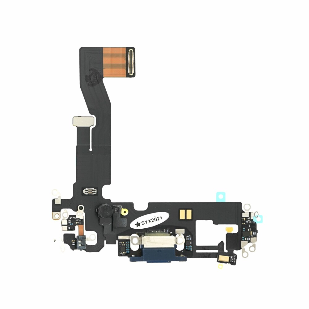 Nabíjecí kabel s dokovacím konektorem a mikrofonem pro iPhone 12 / 12 Pro – modrý