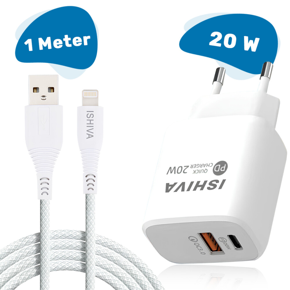 Nabíječka s adaptérem UFON USB-C – USB konektor – kabel USB-Lightning – 20 W