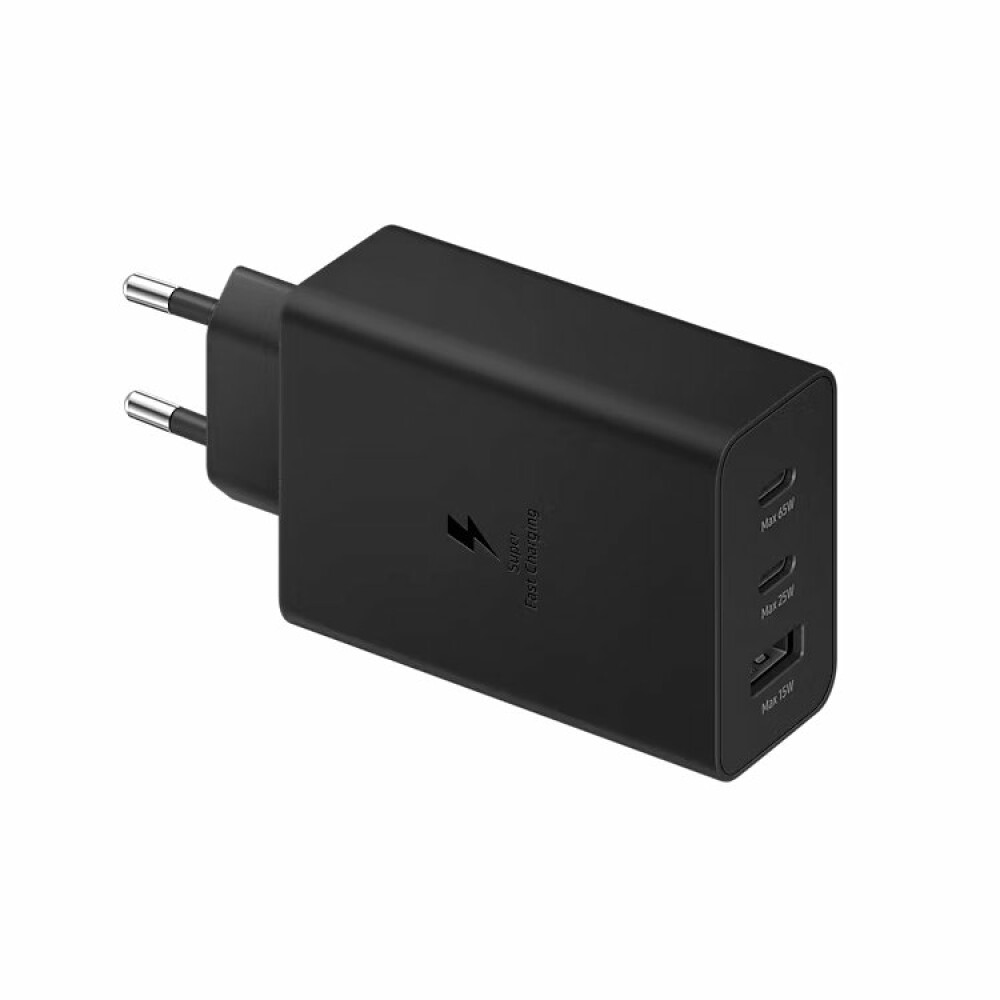 Napájecí adaptér Samsung 65 W Trio (bez kabelu), černý, EP-T6530NBE