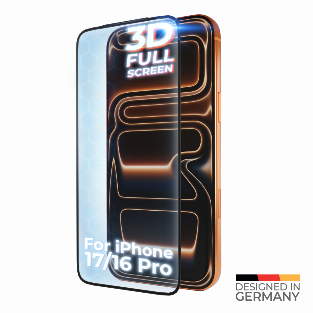 Ochranná fólie prio 10x z tvrzeného skla 3D pro iPhone 17/16 Pro (6,3 palce), černá