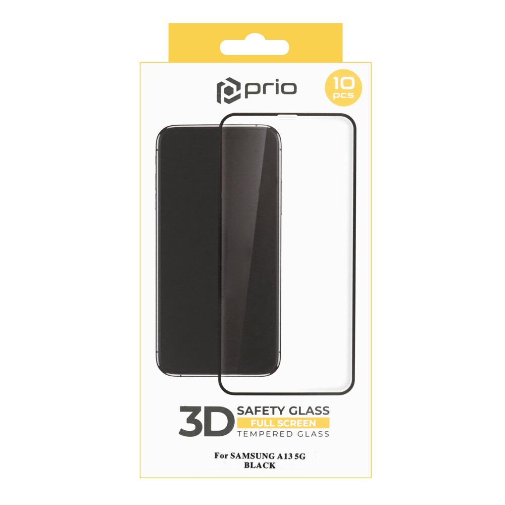 Ochranná fólie Prio 10x z tvrzeného skla 3D pro Samsung A13 5G, černá