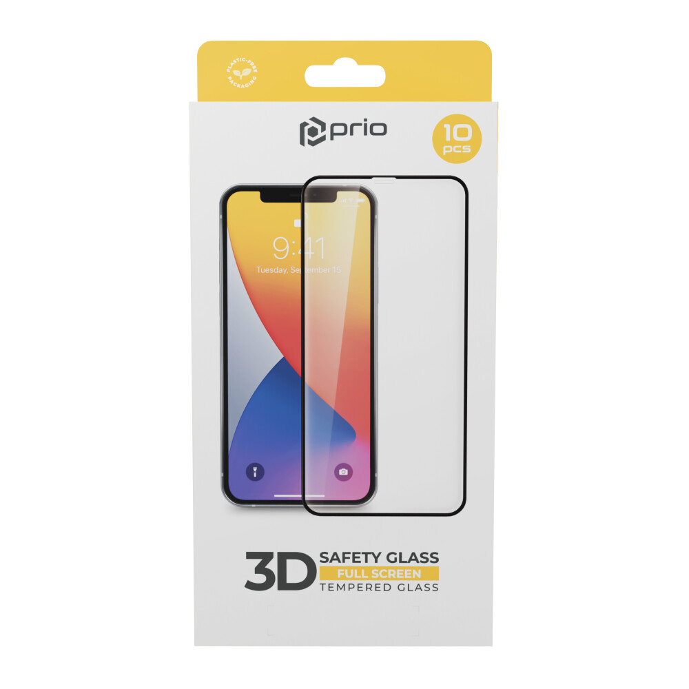 Ochranná fólie Prio 10x z tvrzeného skla 3D pro Samsung S24+, černá