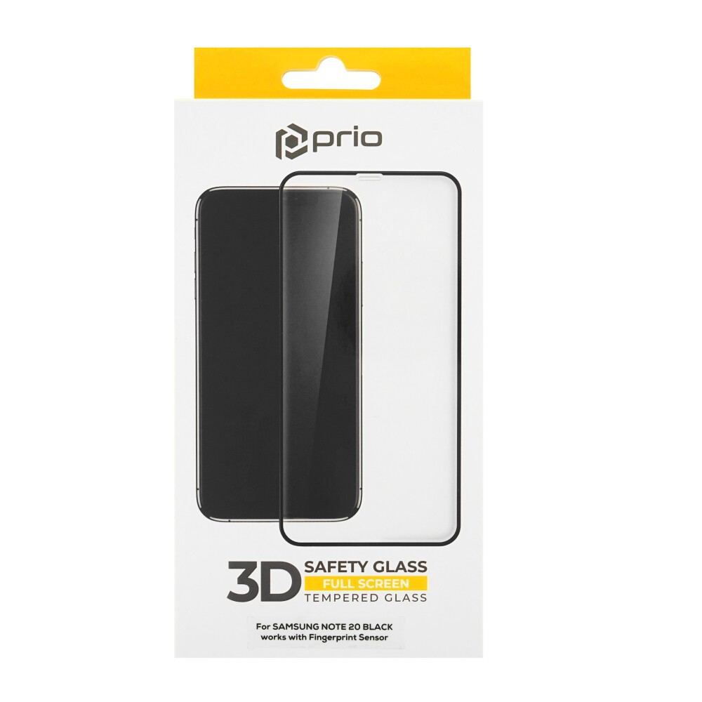 Ochranná fólie Prio z tvrzeného skla 3D pro Samsung Note20, černá
