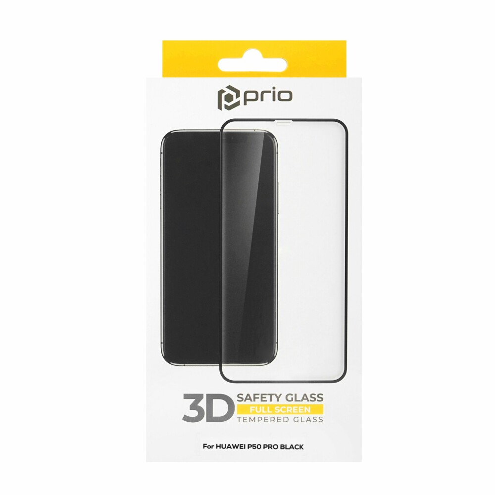 Ochranná fólie z tvrzeného skla prio 3D pro Huawei P50 Pro, černá