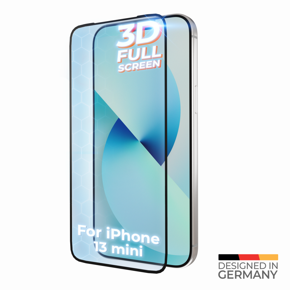 Ochranná fólie z tvrzeného skla prio 3D pro iPhone 13 mini, černá