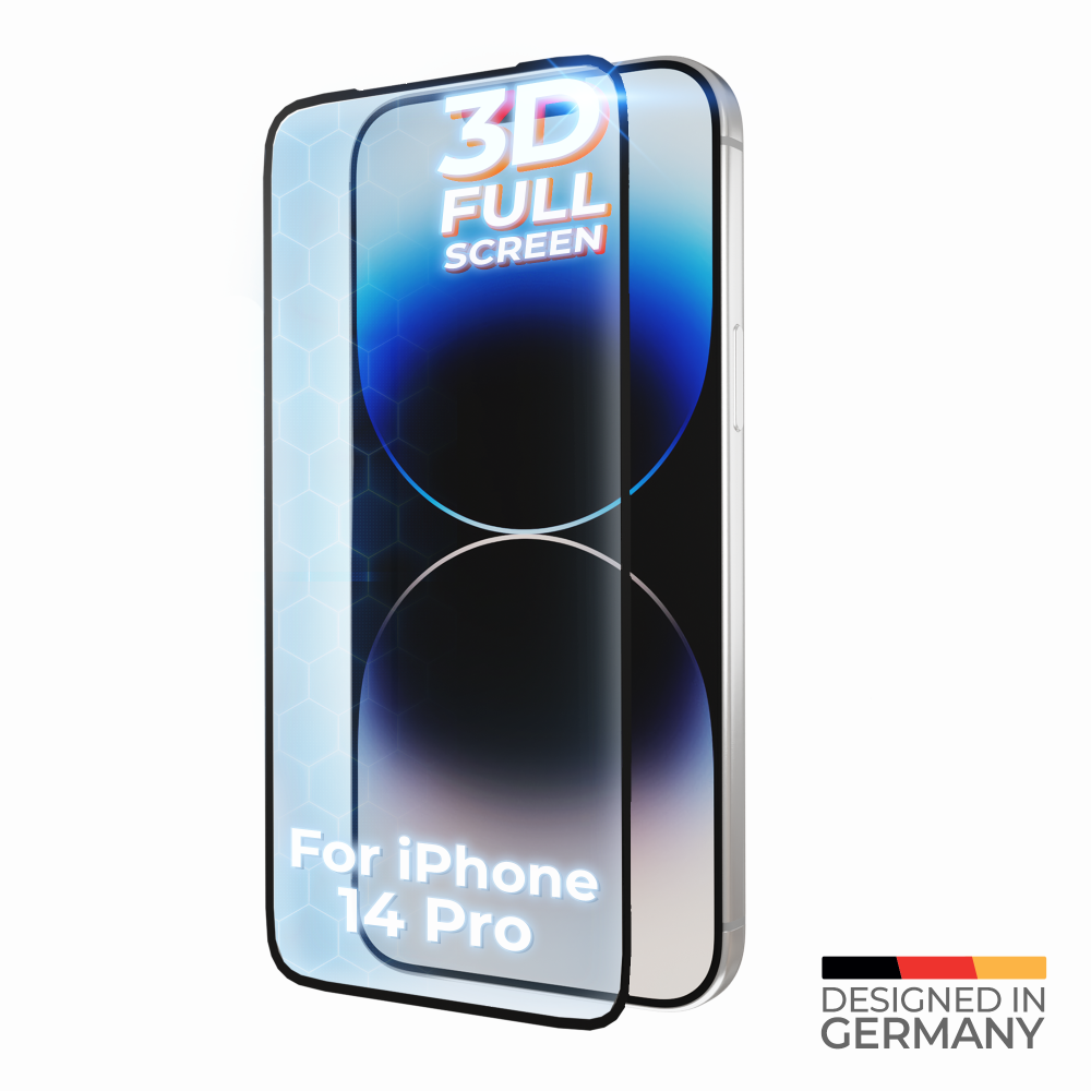 Ochranná fólie z tvrzeného skla prio 3D pro iPhone 14 Pro, černá