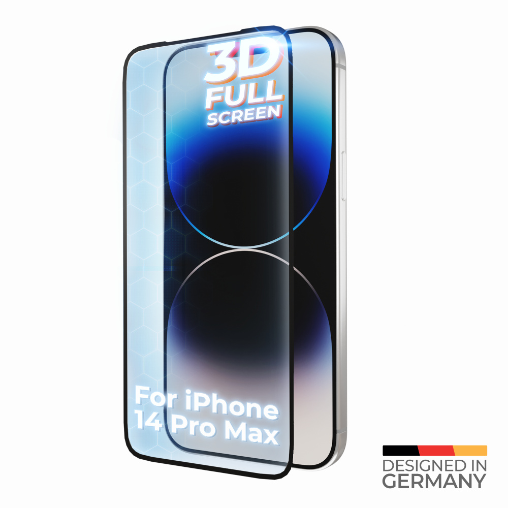 Ochranná fólie z tvrzeného skla prio 3D pro iPhone 14 Pro Max, černá