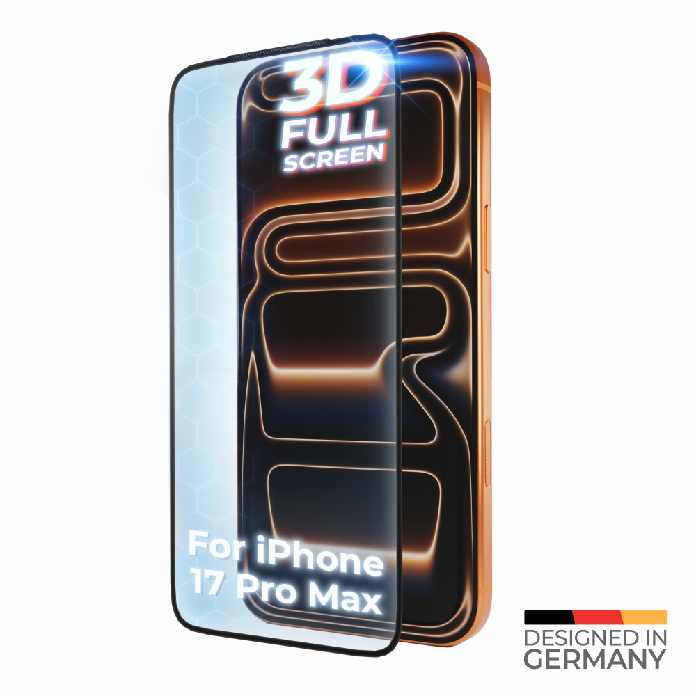 Ochranná fólie z tvrzeného skla prio 3D pro iPhone 17 Pro Max, černá