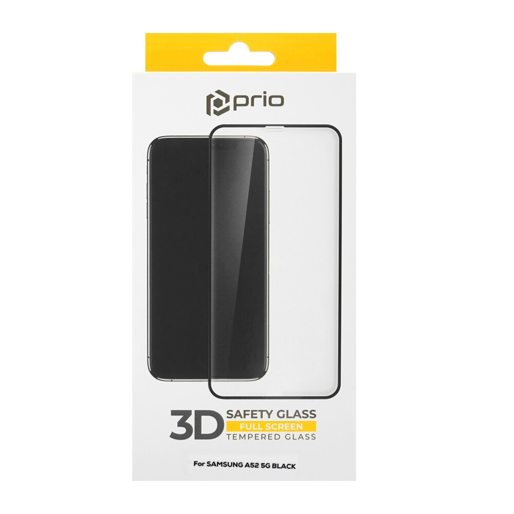 Ochranná fólie z tvrzeného skla prio 3D pro Samsung A52s / A52 / A52 5G, černá