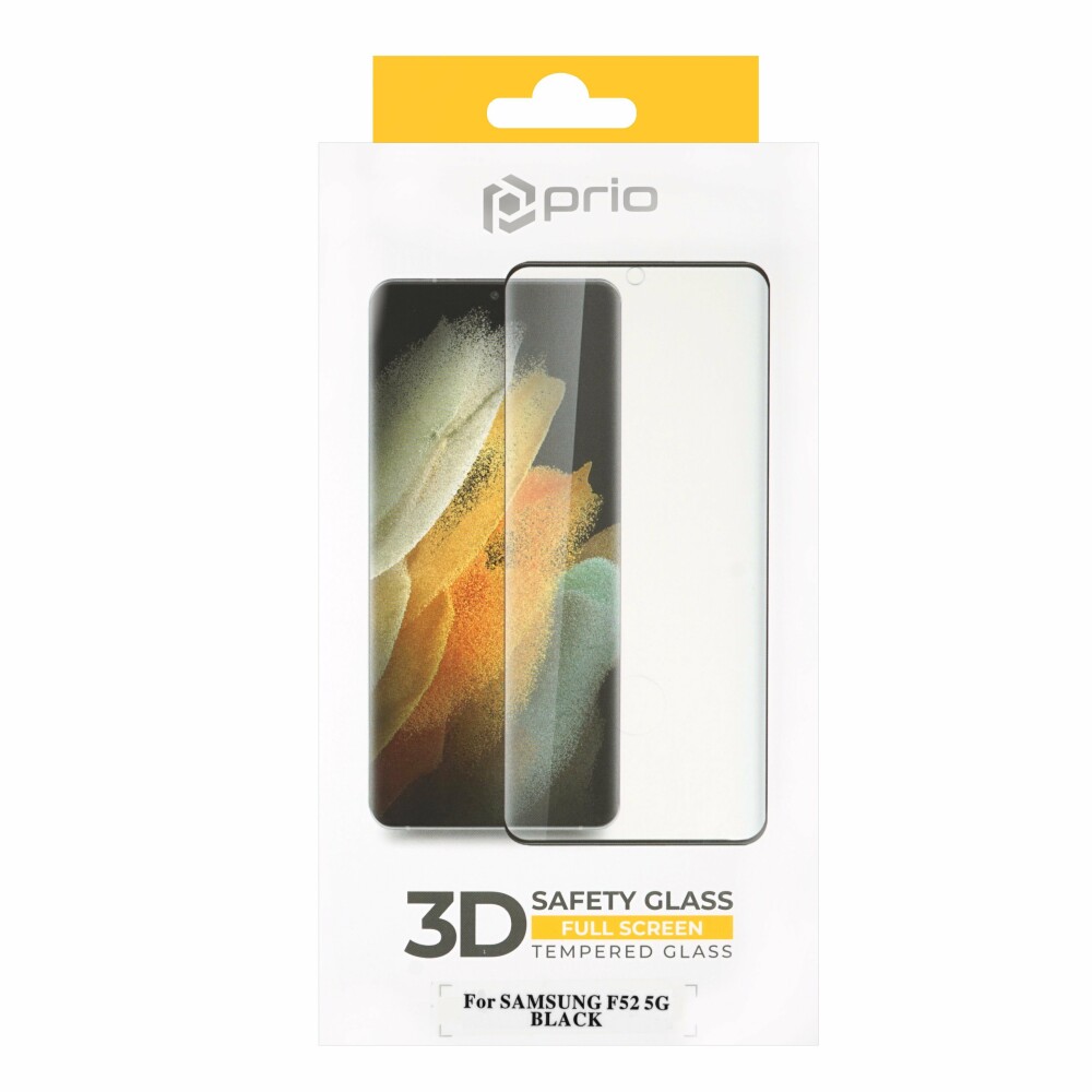 Ochranná fólie z tvrzeného skla prio 3D pro Samsung F52 5G, černá