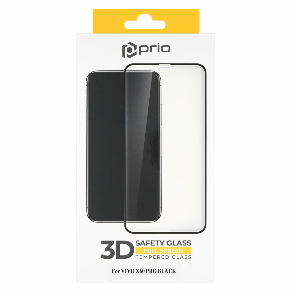 Ochranná fólie z tvrzeného skla prio 3D pro VIVO X60 Pro, černá