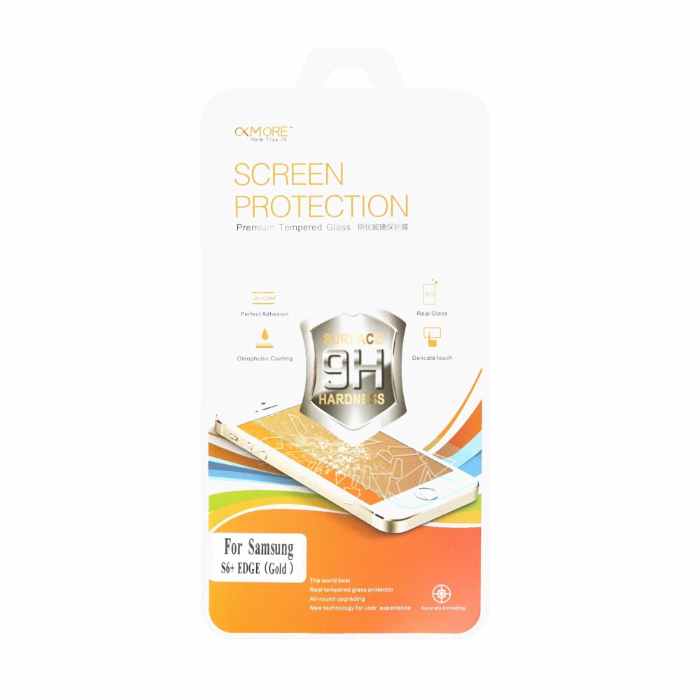 OKMORE 9H ochranná fólie na displej pro Samsung S6+ Edge, zlatá