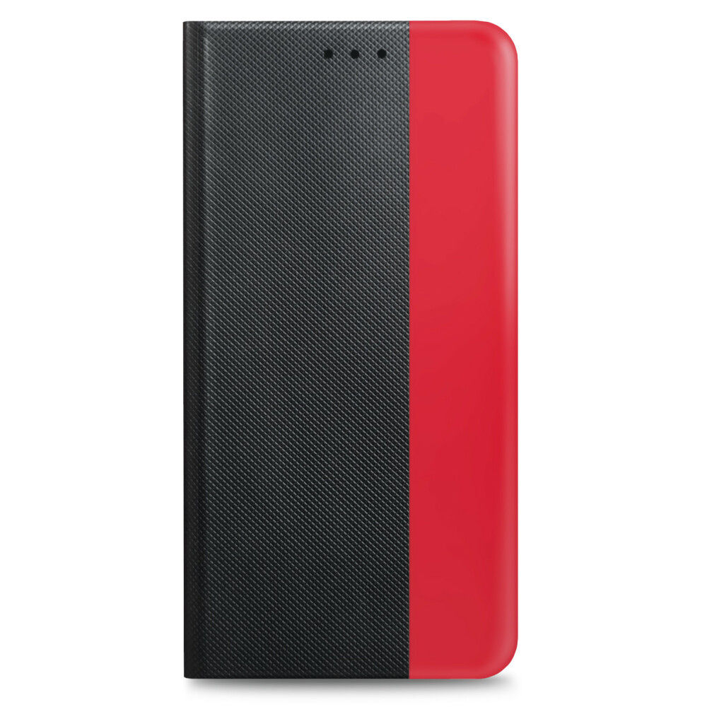 Pouzdro Prio Book Case Fashion pro Samsung S22, černé-červené