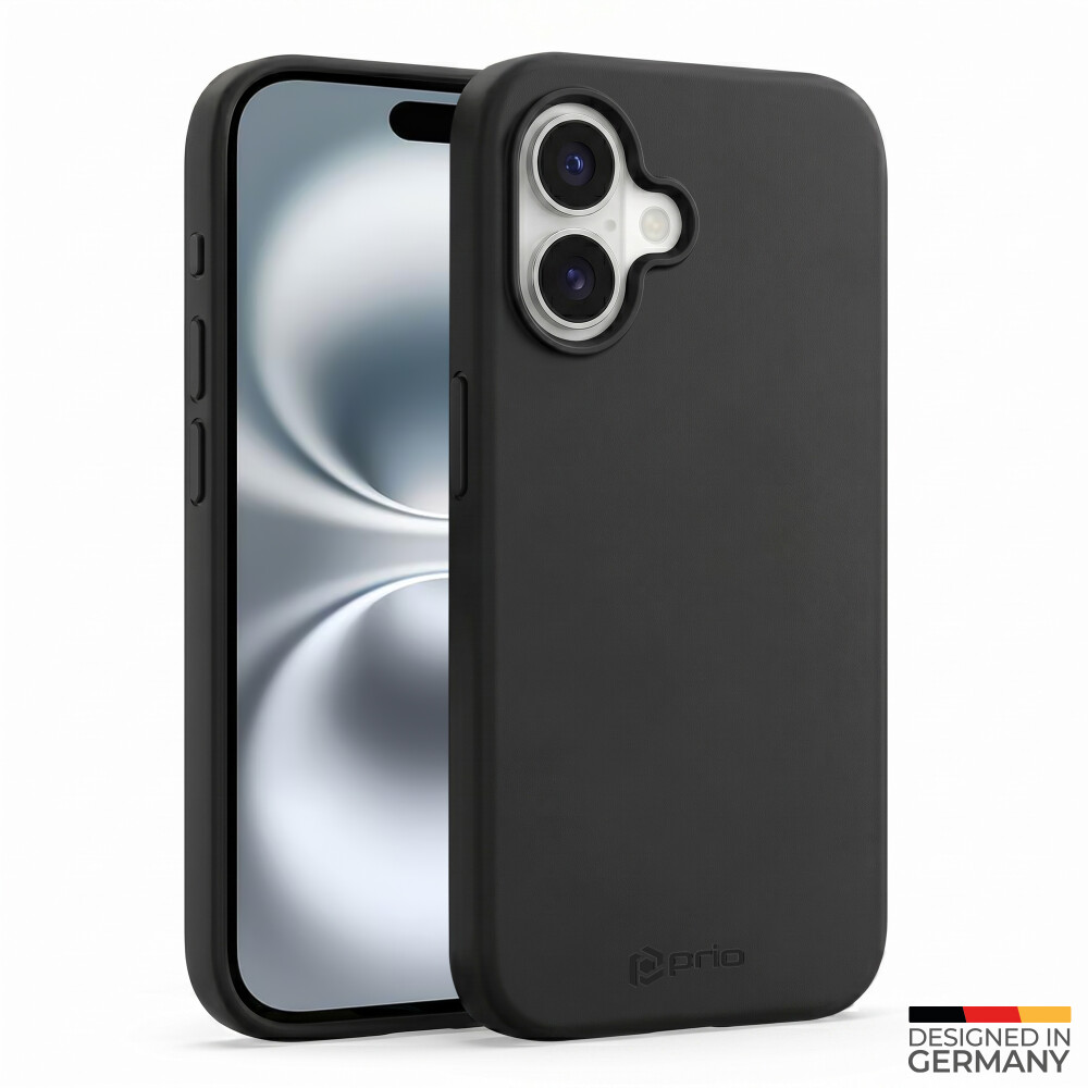Pouzdro prio z tekutého silikonu MAG pro iPhone 16 Plus (6,7 palce), černé