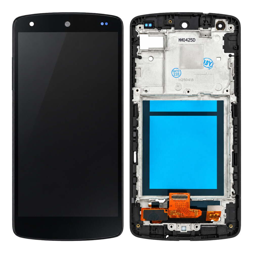 Přední kryt a LCD displej pro LG Nexus 5, černý, ACQ86661402
