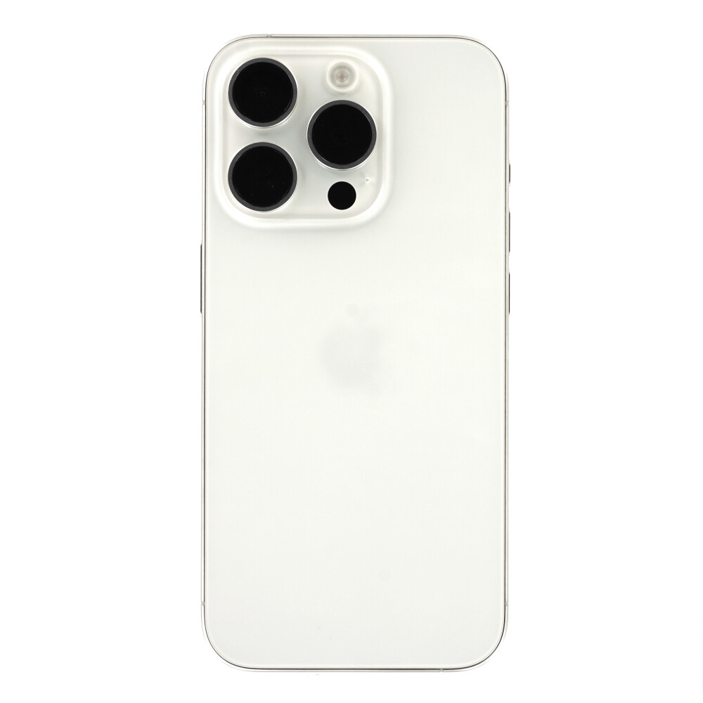Pro Apple iPhone 15 Pro – kompletní zadní kryt s baterií a fotoaparátem – titanově bílá