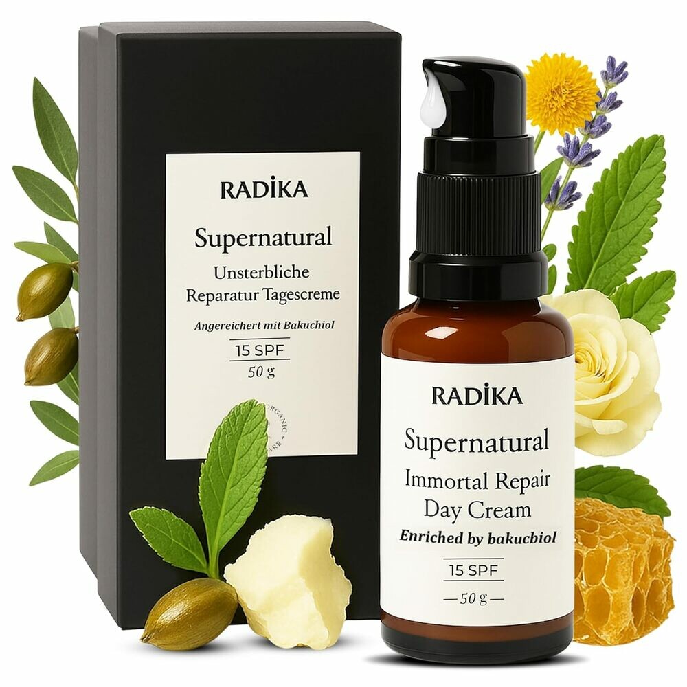 Radika Aromatherapy Přírodní denní krém 50 g, BIO, proti stárnutí, SPF 15