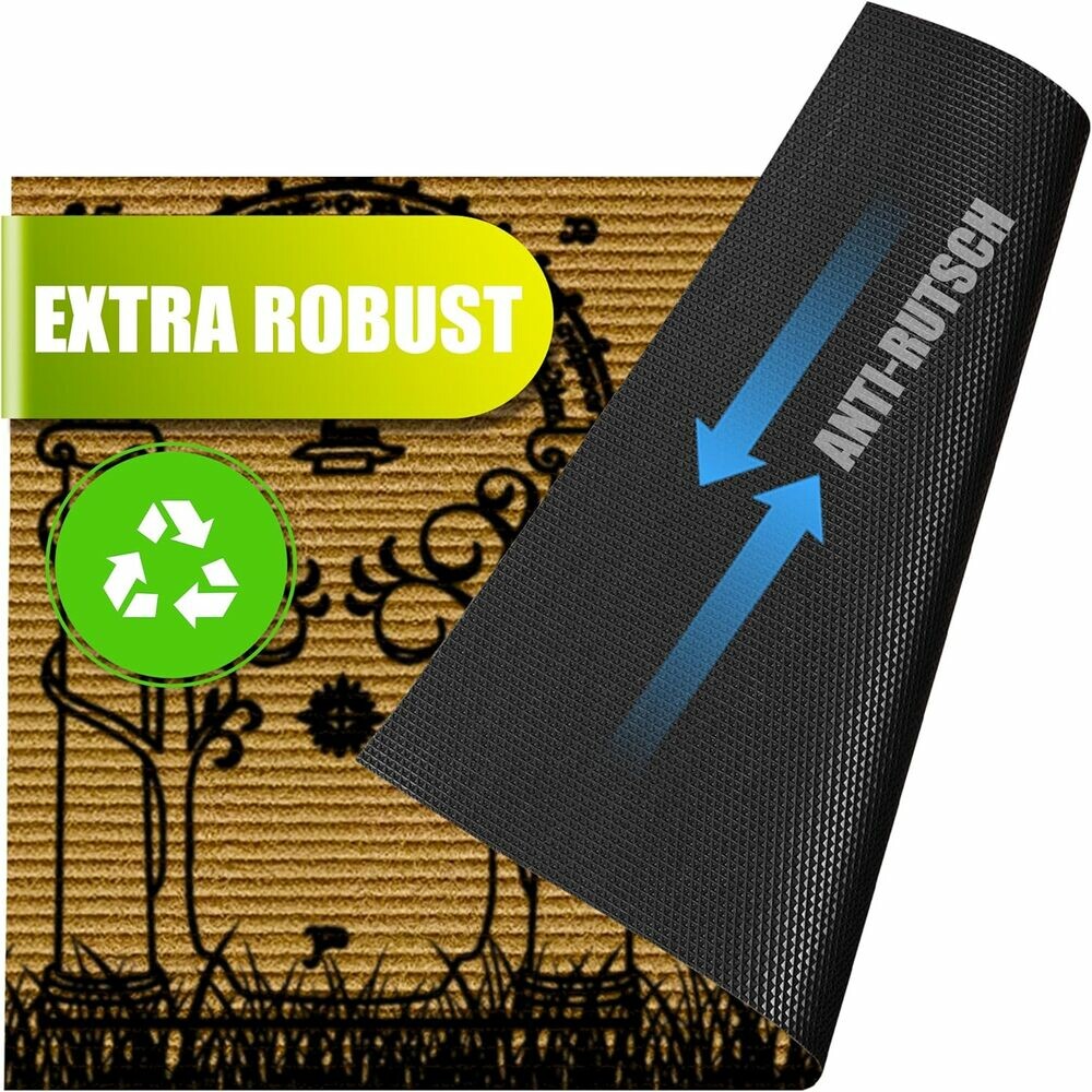 Rohožka Decovetro® z kokosových vláken | 40 × 60 cm | 100 % přírodní kokosová vlákna