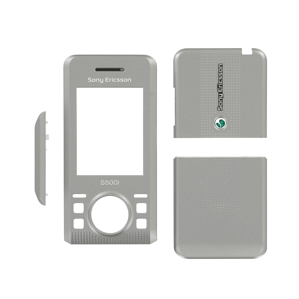 Sada krytů pro Sony Ericsson S500i – stříbrná